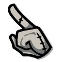 Among Us Gray Scarecrow Character pointer