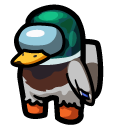 Among Us Gray Wild Duck Character cursor