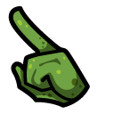 Among Us Green Alligator Character pointer