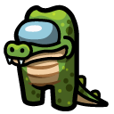 Among Us Green Alligator Character cursor