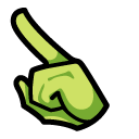 Among Us Green Broccoli Character pointer