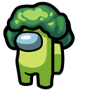 Among Us Green Broccoli Character cursor