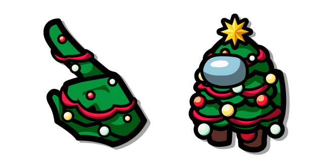 Among Us Green Christmas Tree Character