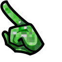 Among Us Green Creeper Character pointer