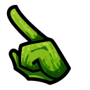 Among Us Green Cucumber Character pointer