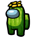 Among Us Green Cucumber Character cursor