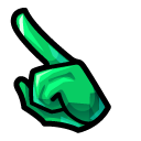 Among Us Green Emerald Character pointer