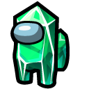 Among Us Green Emerald Character cursor