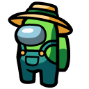 Among Us Green Gardener Character cursor