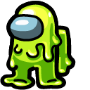 Among Us Green Slime Character cursor