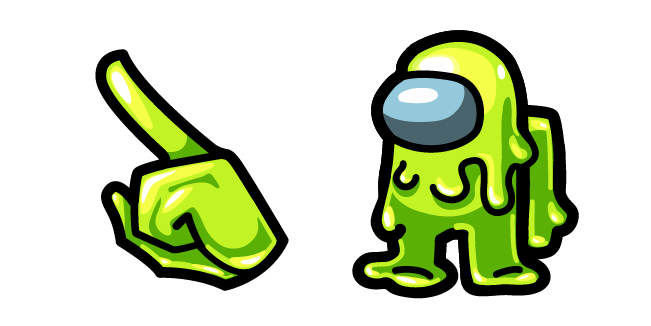 Among Us Green Slime Character