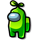 Among Us Green Sprout Character cursor