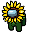 Among Us Green Sunflower Character cursor