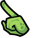 Among Us Green Turtle Character pointer