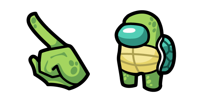 Among Us Green Turtle Character