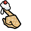 Among Us Ice Cream Character pointer