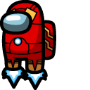 Among Us Iron Man Character cursor