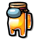 Among Us Jar of Honey Orange Character cursor