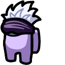 Among Us Jujutsu Kaisen Gojo Purple Character cursor