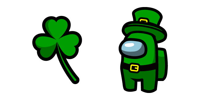 Among Us Leprechaun Character and Clover