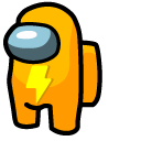 Among Us Lightning Orange Character cursor