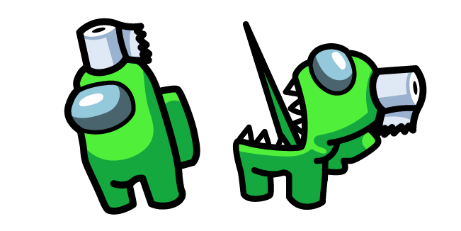 Among Us Lime Impostor in Toilet Paper Hat