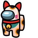 Among Us Maneki Neko Beige Character cursor