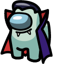Among Us Mint Character Dracula cursor