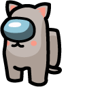 Among Us Mochi Mochi Goma Cat Gray Character cursor