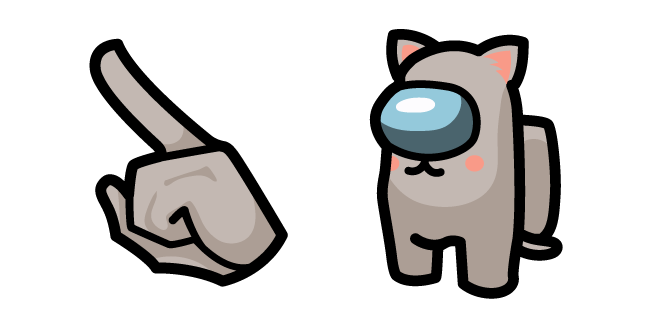 Among Us Mochi Mochi Goma Cat Gray Character