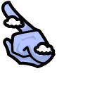 Among Us Moon Character In the White Clouds pointer