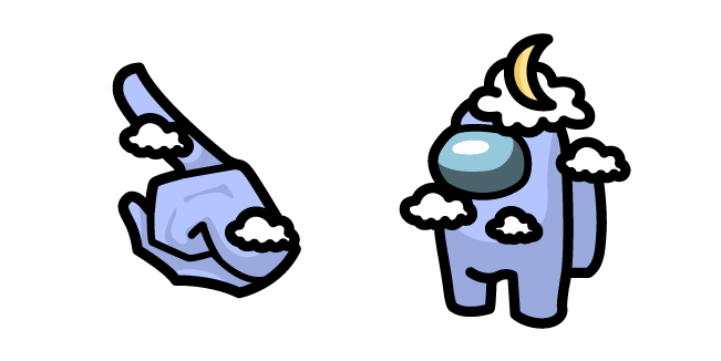 Among Us Moon Character In the White Clouds