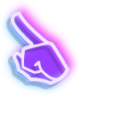 Among Us Neon Purple Character pointer