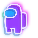 Among Us Neon Purple Character cursor