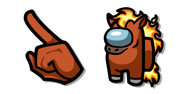 Among Us New Year Fire Horse Brown Character
