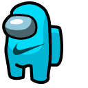 Among Us Nike Blue Character cursor