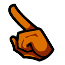 Among Us Orange Acorn Character pointer