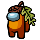 Among Us Orange Acorn Character cursor