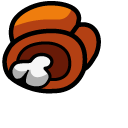 Among Us Orange Character and Dead Body cursor