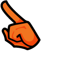 Among Us Orange Character Carrot pointer