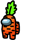 Among Us Orange Character Carrot cursor