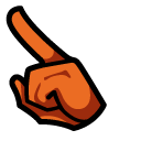 Among Us Orange Fox Character pointer