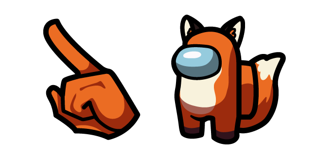 Among Us Orange Fox Character
