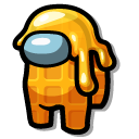Among Us Orange Honey-Topped Waffle Character cursor
