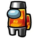 Among Us Orange Lava Lamp Character cursor