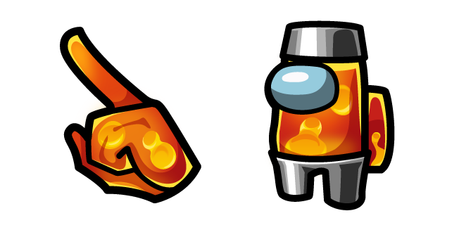 Among Us Orange Lava Lamp Character