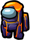 Among Us Orange Magma Character cursor