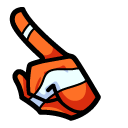 Among Us Orange Nemo Character pointer