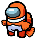 Among Us Orange Nemo Character cursor