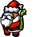Among Us Orange Santa Character cursor
